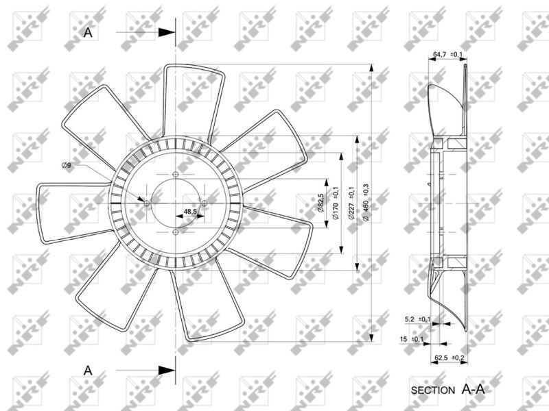 NRF, Roue du souffleur, refroidissementdu moteur