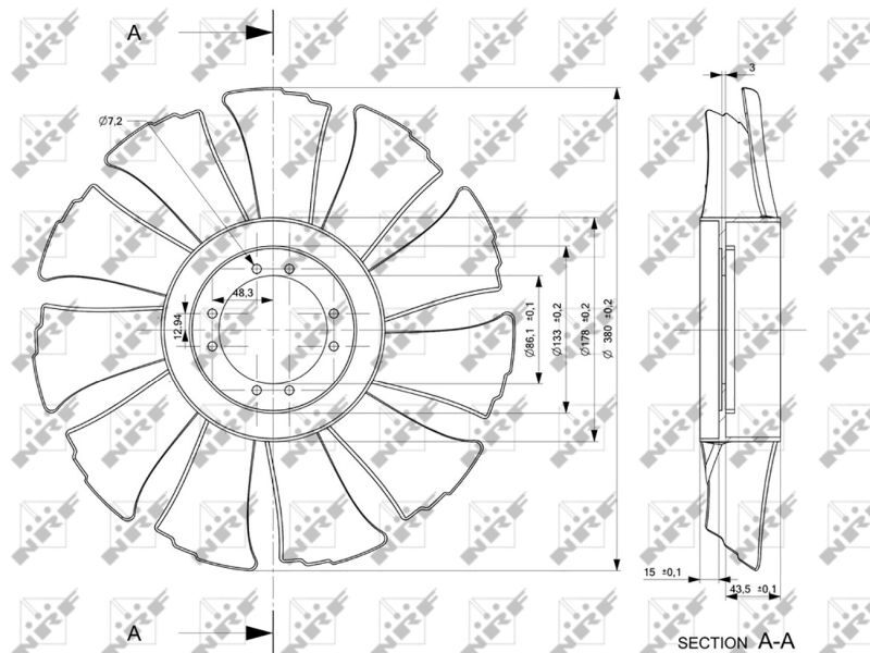 NRF, Roue du souffleur, refroidissementdu moteur