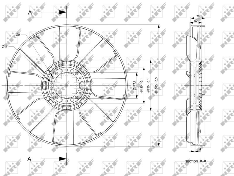 NRF, Roue du souffleur, refroidissementdu moteur