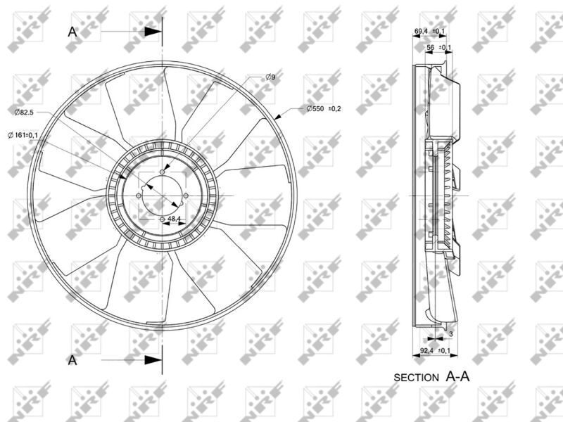 NRF, Roue du souffleur, refroidissementdu moteur