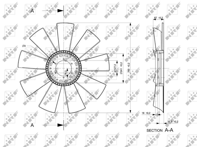 NRF, Roue du souffleur, refroidissementdu moteur