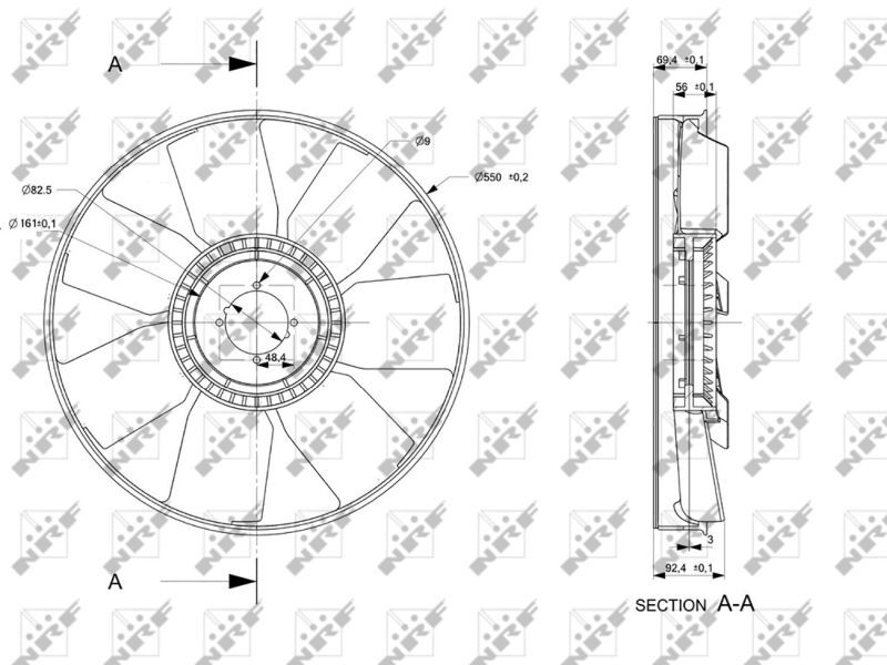 NRF, Roue du souffleur, refroidissementdu moteur