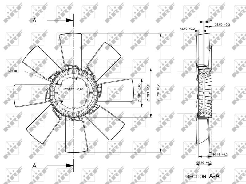 NRF, Roue du souffleur, refroidissementdu moteur