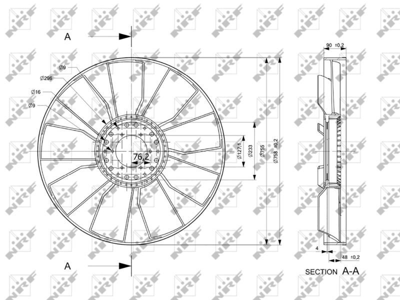 NRF, Roue du souffleur, refroidissementdu moteur