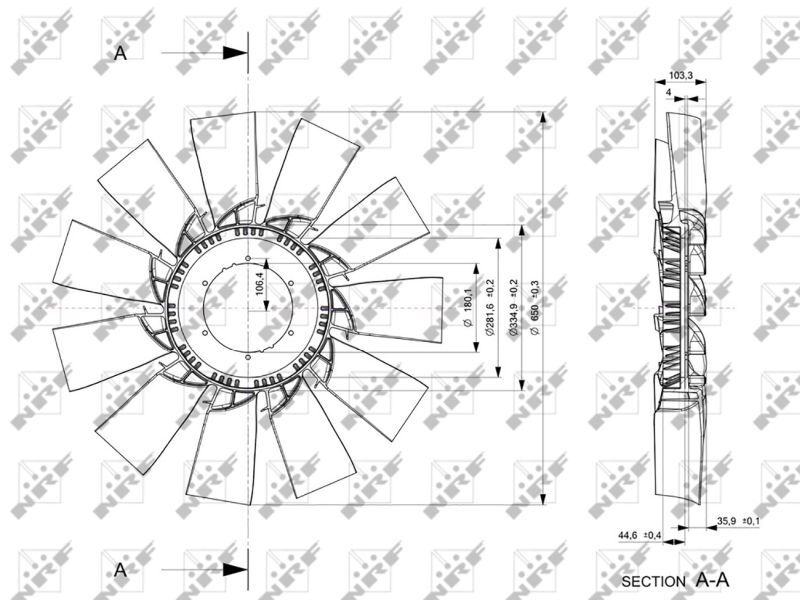 NRF, Roue du souffleur, refroidissementdu moteur