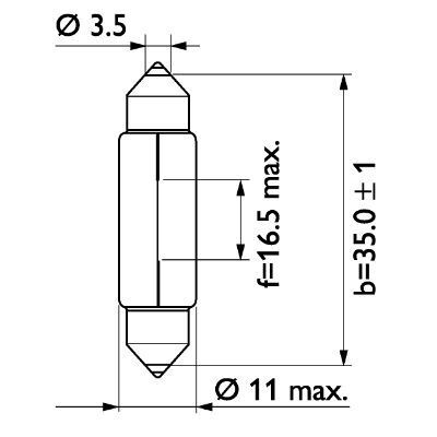 PHILIPS, Ampoule, feu éclaireur de plaque