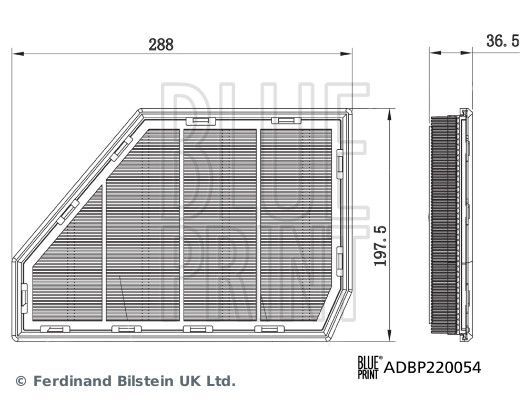 BLUE PRINT, Filtre à air