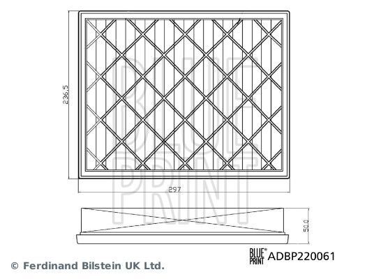 BLUE PRINT, Filtre à air