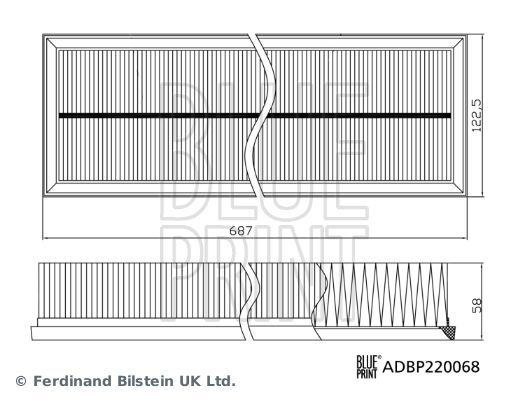 BLUE PRINT, Filtre à air