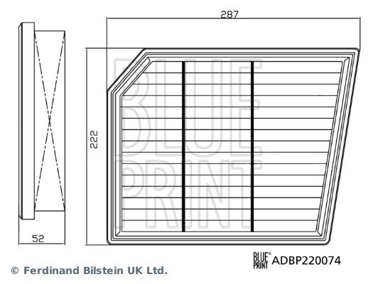 BLUE PRINT, Filtre à air