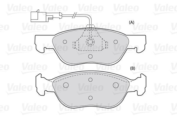 VALEO, Kit de plaquettes de frein, frein à disque