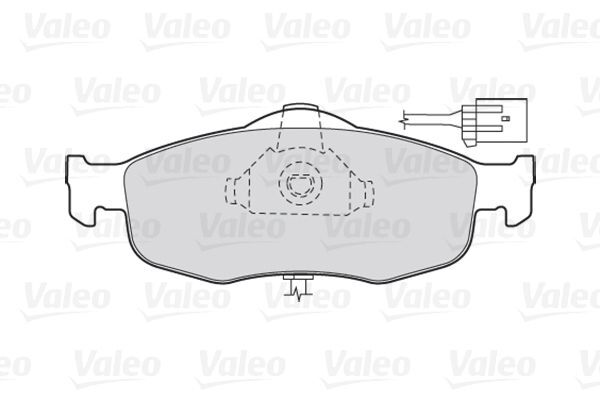 VALEO, Kit de plaquettes de frein, frein à disque