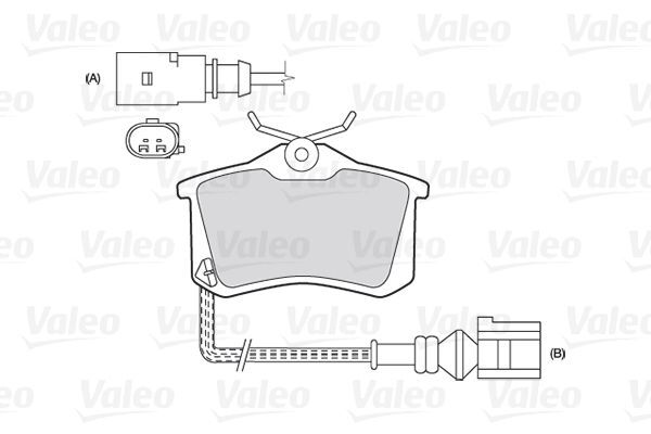 VALEO, Kit de plaquettes de frein, frein à disque