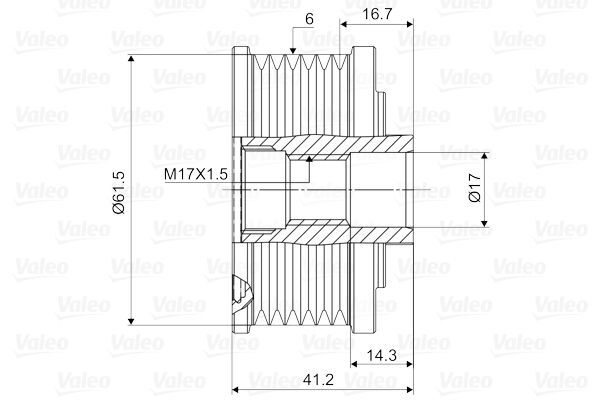 VALEO, Poulie roue libre, alternateur