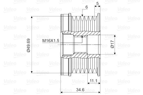 VALEO, Poulie roue libre, alternateur