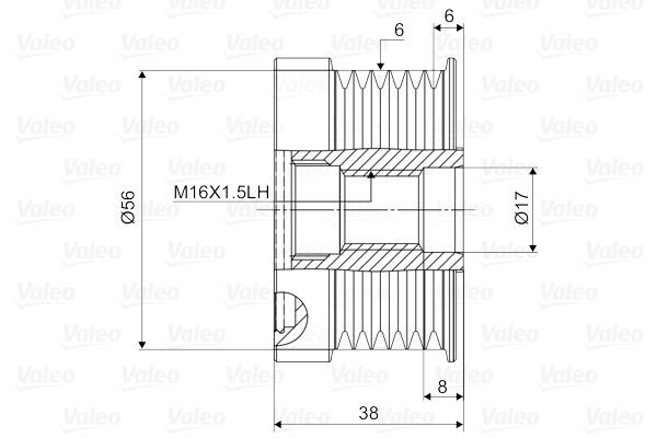 VALEO, Poulie roue libre, alternateur