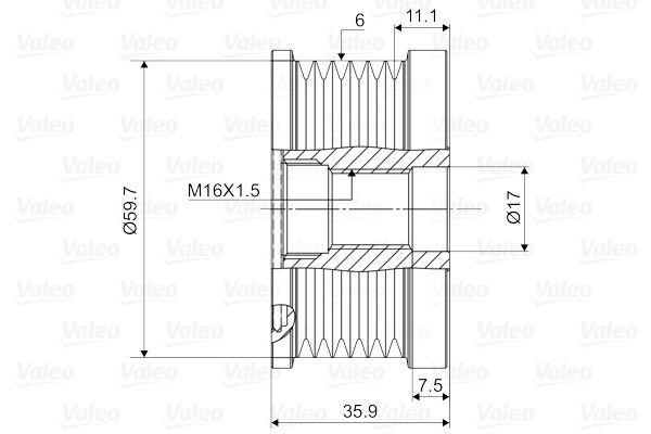 VALEO, Poulie roue libre, alternateur