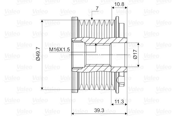 VALEO, Poulie roue libre, alternateur