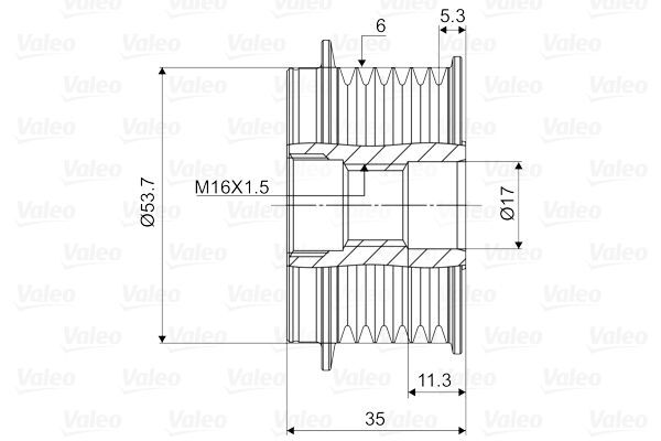 VALEO, Poulie roue libre, alternateur