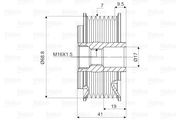 VALEO, Poulie roue libre, alternateur