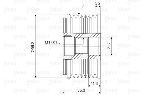 VALEO, Poulie roue libre, alternateur
