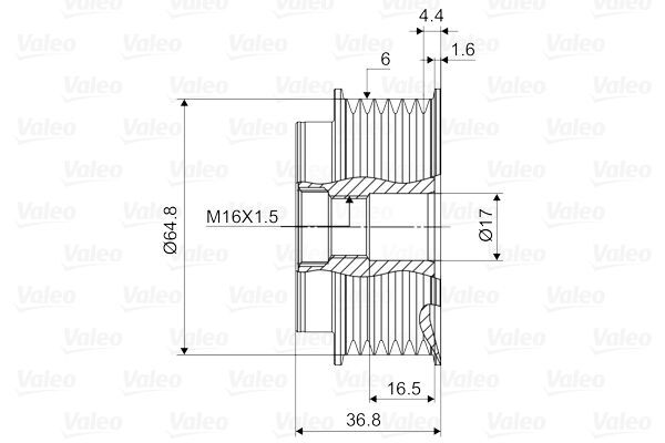 VALEO, Poulie roue libre, alternateur
