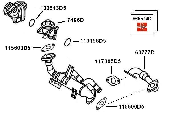 BorgWarner (Wahler), Tuyauterie, vanne EGR