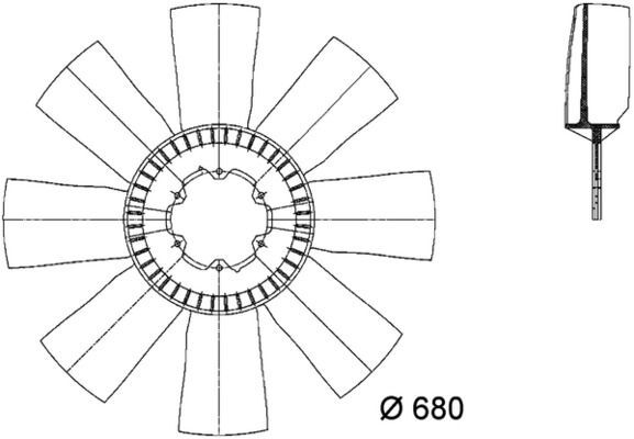 MAHLE, Roue du souffleur, refroidissementdu moteur