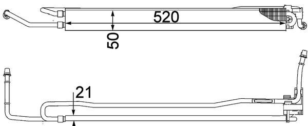 MAHLE, Radiateur d'huile, direction