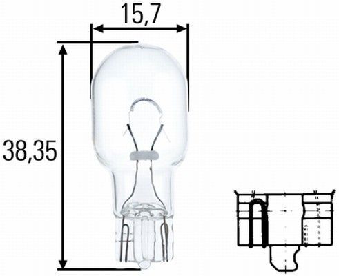 HELLA, Ampoule, feu clignotant