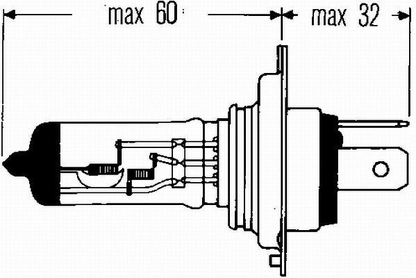 HELLA, Ampoule, projecteur principal