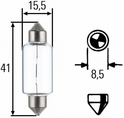 HELLA, Ampoule, feu de recul