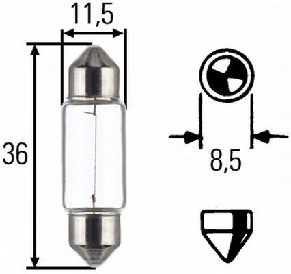 HELLA, Ampoule, feu éclaireur de plaque