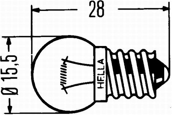 HELLA, Ampoule, feu clignotant