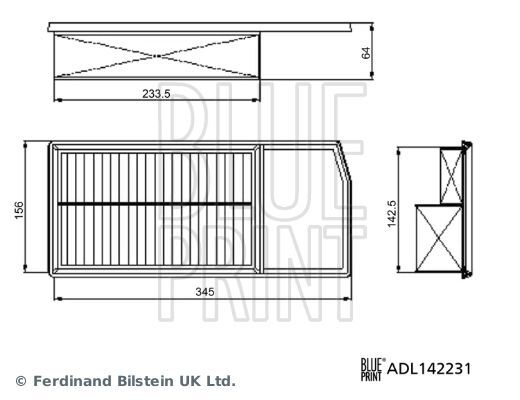 BLUE PRINT, Filtre à air