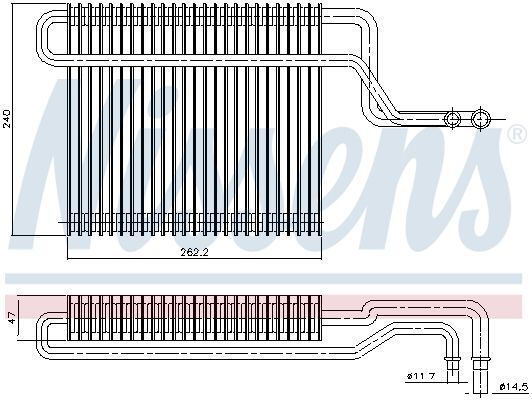 NISSENS, Évaporateur climatisation