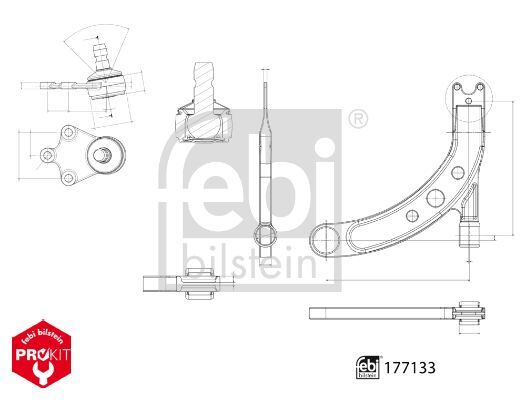 FEBI BILSTEIN, Bras de liaison, suspension de roue