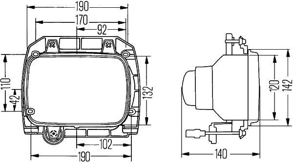 HELLA, Optique, projecteur principal