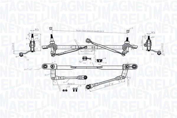 MAGNETI MARELLI, Tringlerie d'essuie-glace