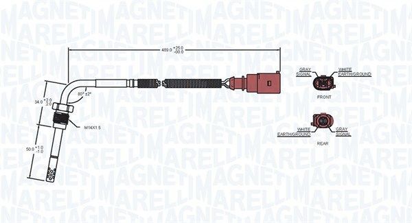 MAGNETI MARELLI, Capteur, température des gaz