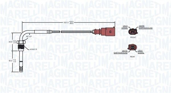 MAGNETI MARELLI, Capteur, température des gaz