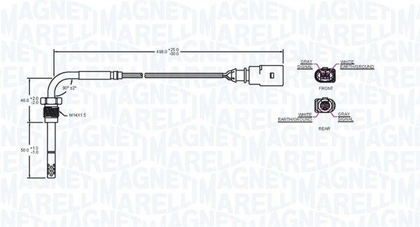 MAGNETI MARELLI, Capteur, température des gaz