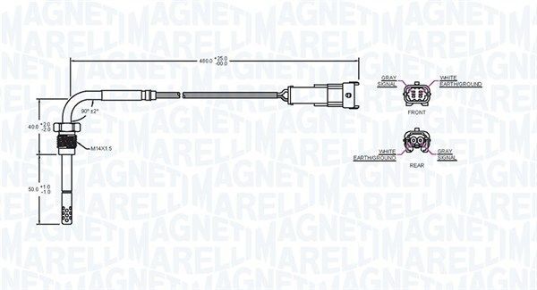 MAGNETI MARELLI, Capteur, température des gaz