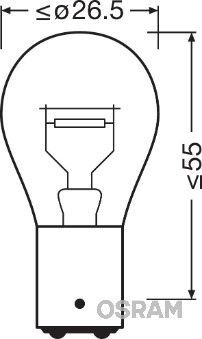 OSRAM, Ampoule, feu stop/feu arrière