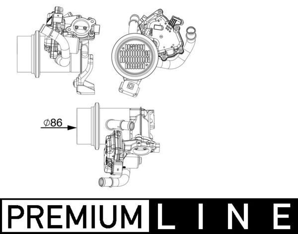 MAHLE, Radiateur, réaspiration des gaz d'échappement