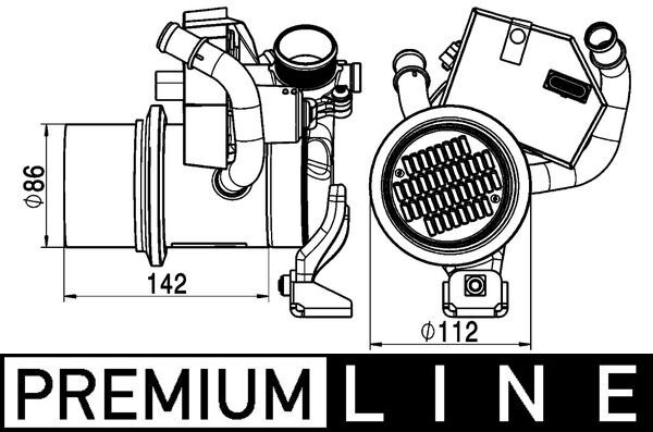 MAHLE, Radiateur, réaspiration des gaz d'échappement