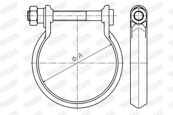 WALKER, Pièce de serrage, échappement