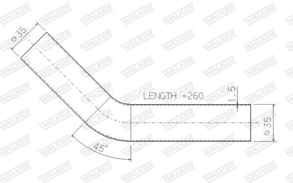 WALKER, Tuyau d'échappement
