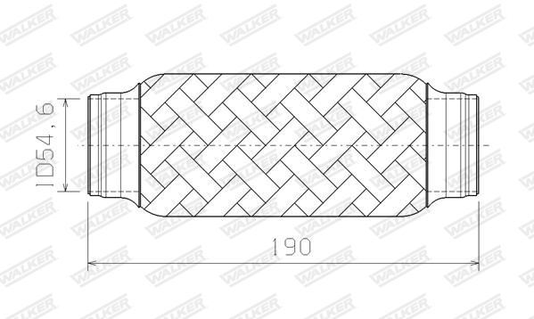 WALKER, Tube ondulé, système d'échappement