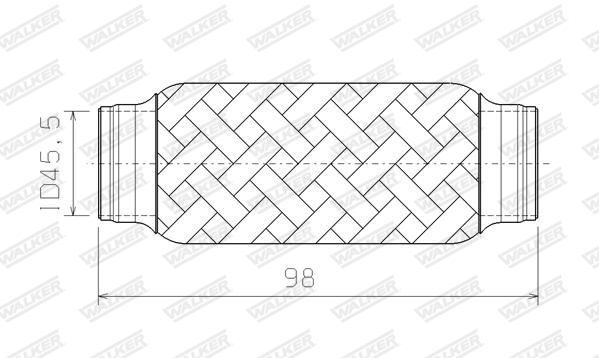WALKER, Tube ondulé, système d'échappement